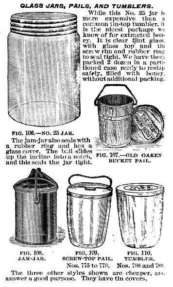 Jam Jars, Glass Jars, Tumblers, and Pails from 1894
