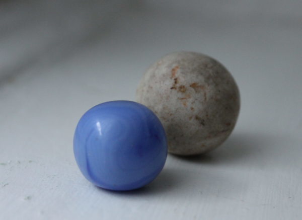 These marbles were found on the grounds of my 1830's era house. photo property of a Victorian Passage.